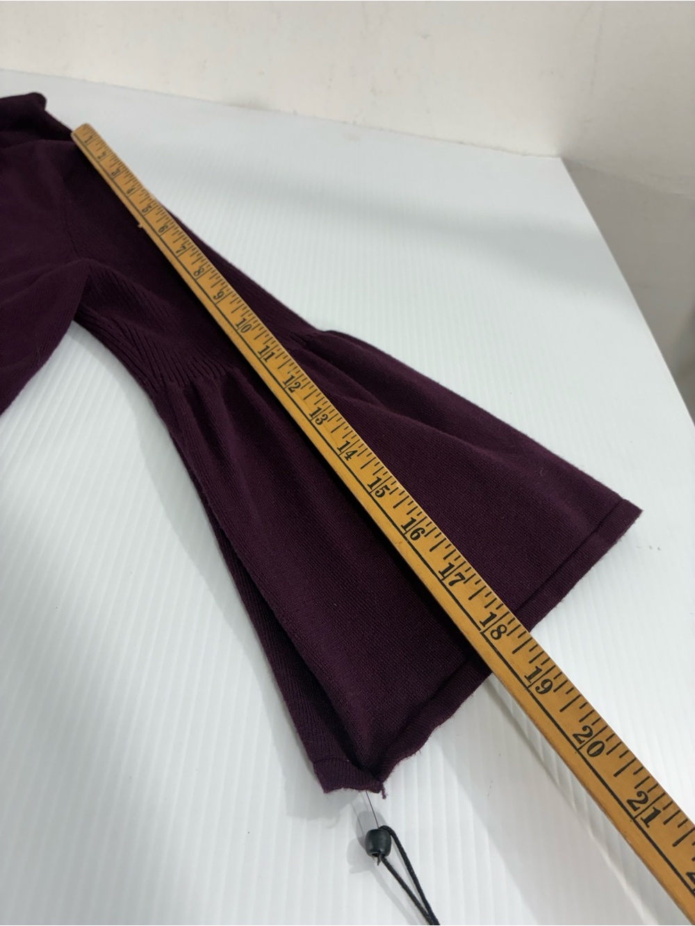 Calvin Klein Cropped Open-Front Cardigan in Deep Plum - Picture 7 of 10